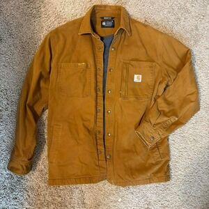 Carhartt | Rugged Flex Canvas Shirt Jacket | Carhartt Brown, Large Fall 2021